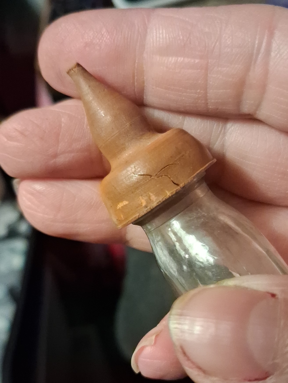 Vintage Miniature Glass Toy Baby Doll Bottle - Picture 4 of 4